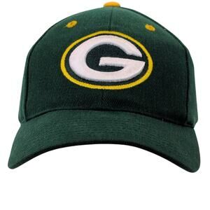 Green Bay Packers Hat Baseball Cap Men's OSFA Green NFL Logo Athletic VTG New